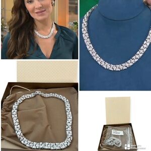 NWT Vicenza Sterling silver textured woven necklace 20”